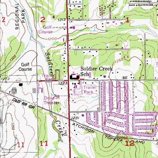 Topographic Map of First Assembly of God Church, OK