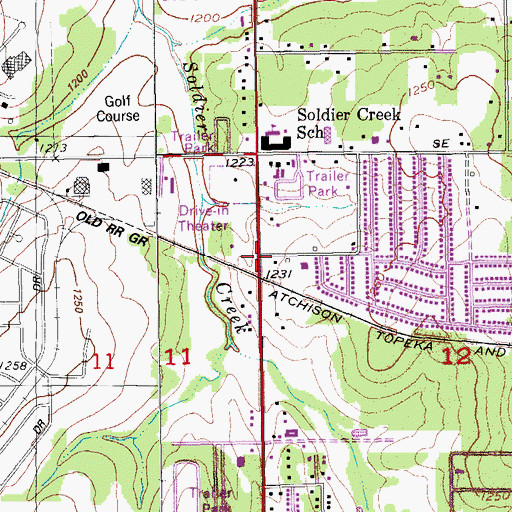 Topographic Map of Jehovahs Witnesses Church, OK