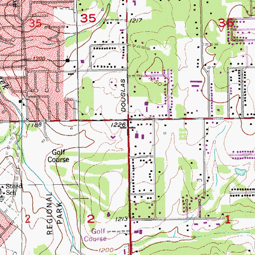 Topographic Map of Word Aflame Ministries Incorporated Church, OK