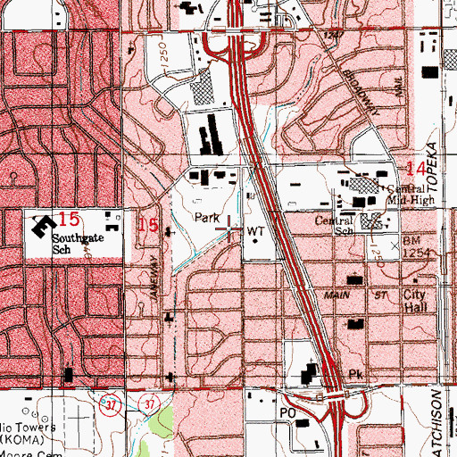 Topographic Map of Apostolic Lighthouse Church, OK