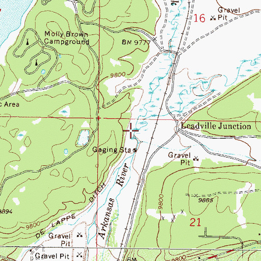 Topographic Map of Tennessee Creek, CO
