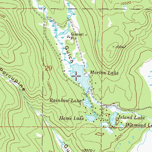 Topographic Map of Morton Lake, CO