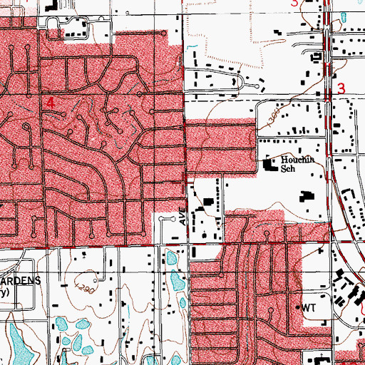 Topographic Map of High Praise Church, OK