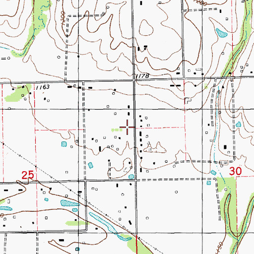 Topographic Map of Kingsview Freewill Baptist Church, OK