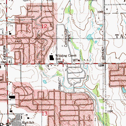 Topographic Map of Moore Seventh Day Adventist Church, OK