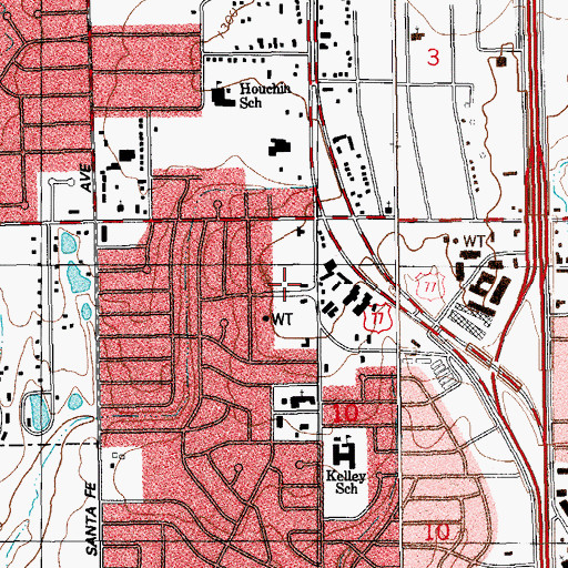 Topographic Map of Tabernacle of Praise, OK