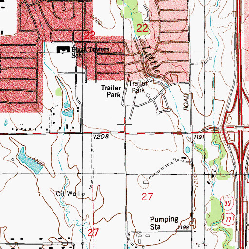 Topographic Map of United Pentecostal Church, OK