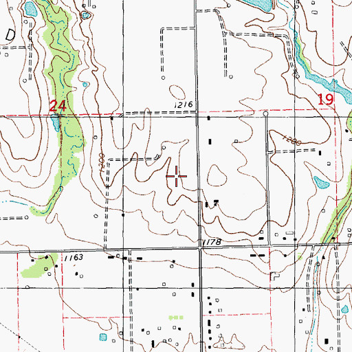 Topographic Map of Westmore Baptist Church, OK