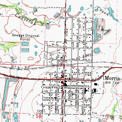 Topographic Map of Church of Christ, OK