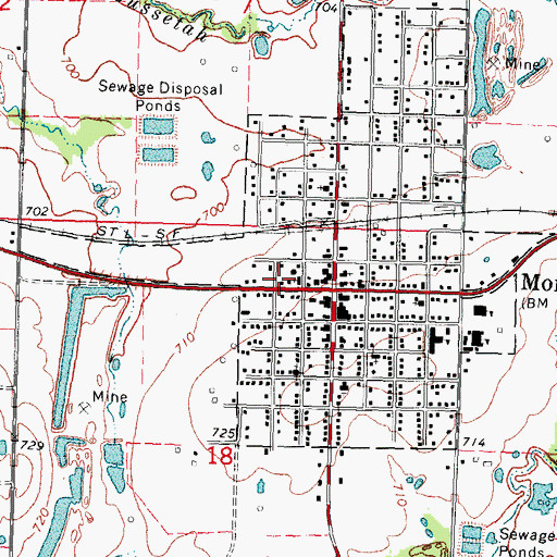 Topographic Map of United Pentecostal Church, OK