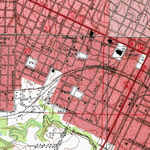 Topographic Map of Beebe Cemetery Church, OK
