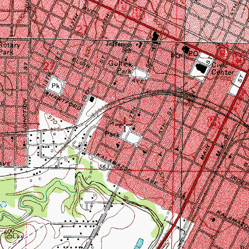 Topographic Map of Berean Seventh Day Adventist Church, OK