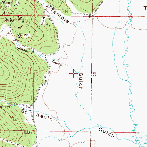 Topographic Map of Gleason Gulch, CO