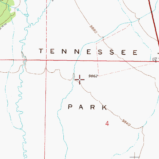 Topographic Map of Tennessee Park, CO