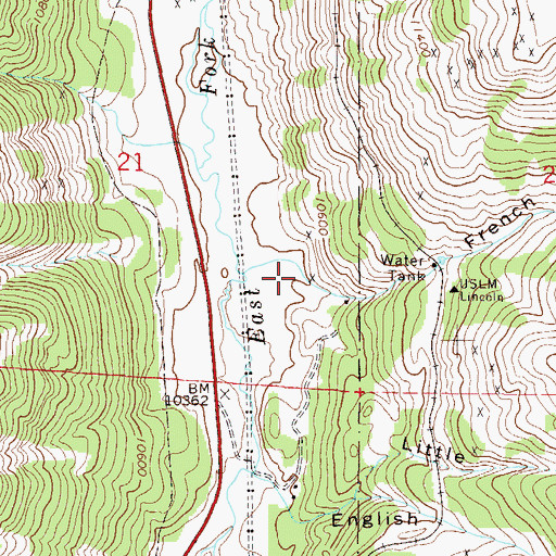 Topographic Map of French Gulch, CO