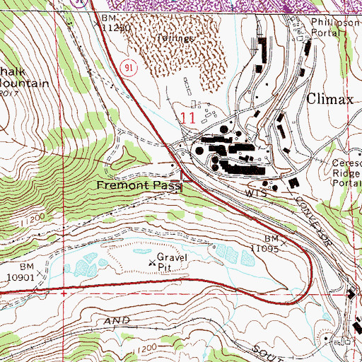 Topographic Map of Fremont Pass, CO
