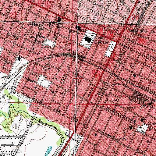Topographic Map of Hope Lutheran Church, OK
