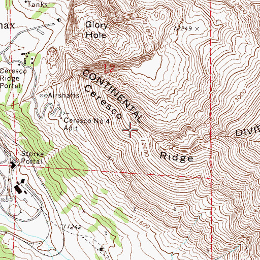 Topographic Map of Ceresco Ridge, CO
