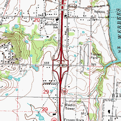 Topographic Map of New Life Center Church, OK