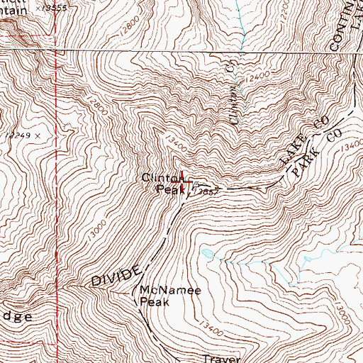 Topographic Map of Clinton Peak, CO