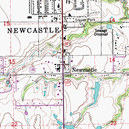 Topographic Map of First Assembly of God Church, OK