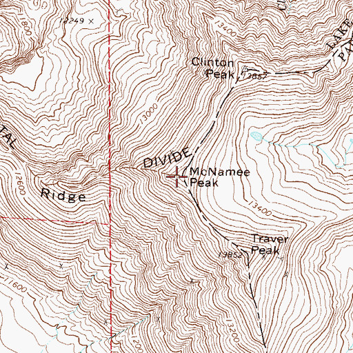 Topographic Map of McNamee Peak, CO