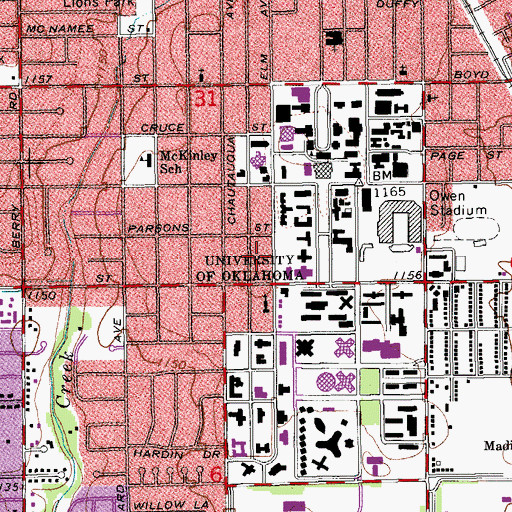 Topographic Map of The Church of Jesus Christ of Latter Day Saints, OK
