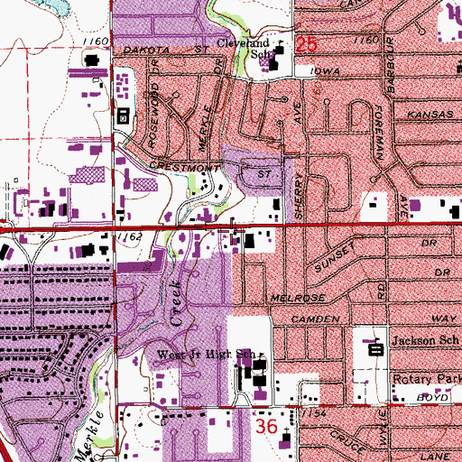 Topographic Map of Cooperating Baptist Fellowship Church, OK