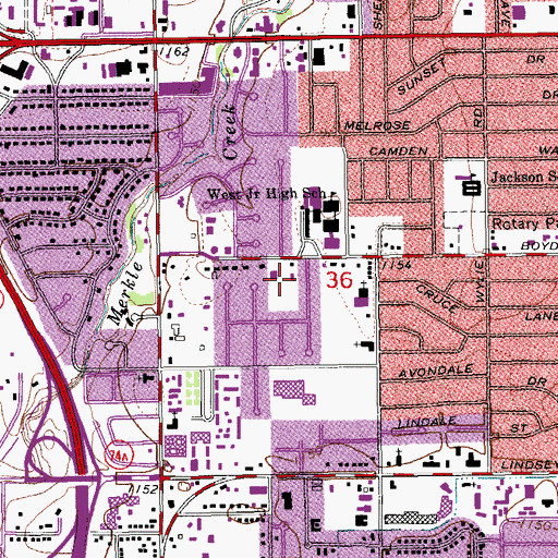 Topographic Map of Faith Assembly of God Church, OK