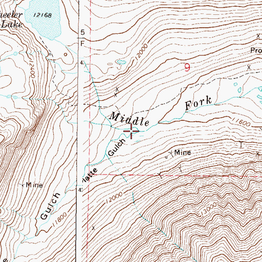 Topographic Map of Platte Gulch, CO