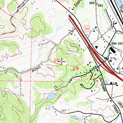 Topographic Map of Boucher Golf Course (historical), CA
