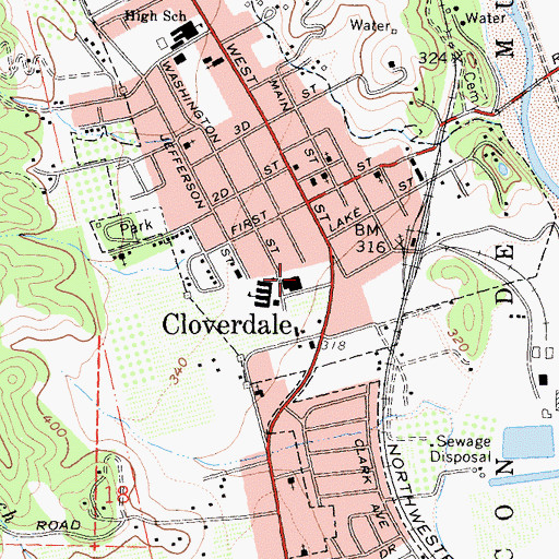 Topographic Map of Citrus Fair Park, CA