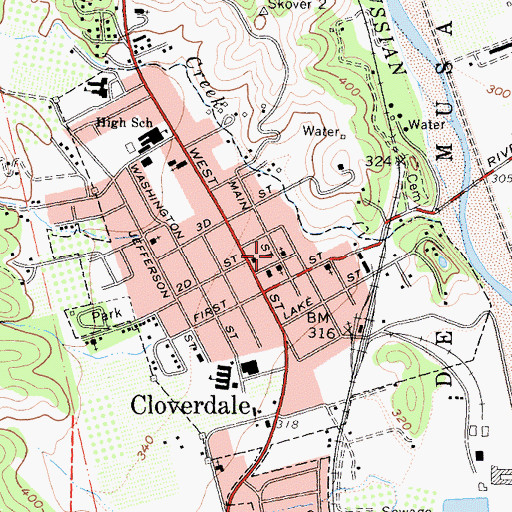 Topographic Map of Episcopal Church of the Good Shepherd, CA