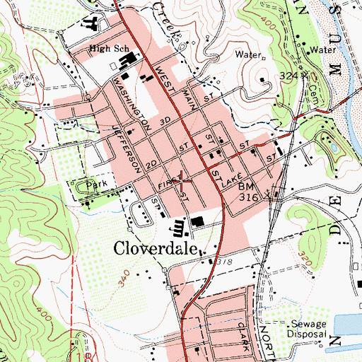 Topographic Map of Veterans Memorial Center, CA