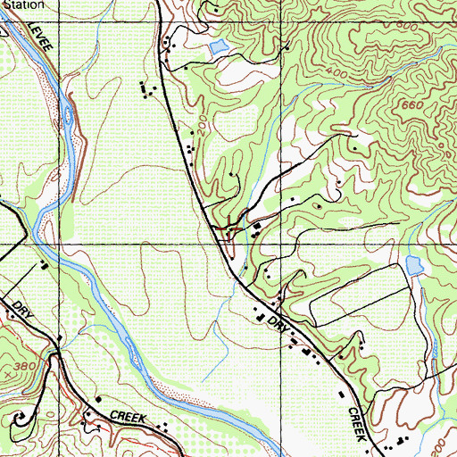 Topographic Map of Chateau Diana Winery, CA