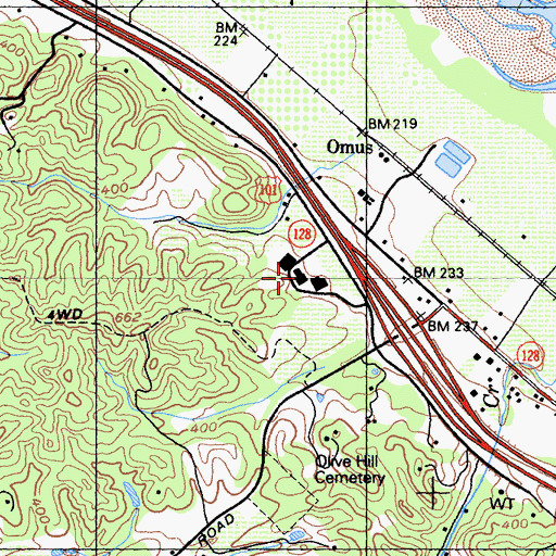 Topographic Map of Geyser Peak Winery, CA