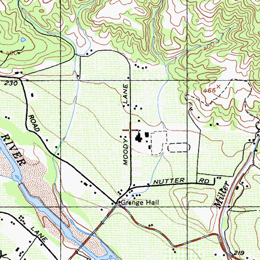 Topographic Map of Geyserville New Tech Academy Middle School, CA