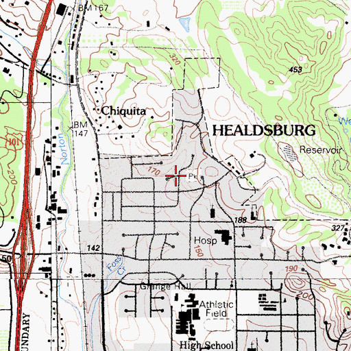 Topographic Map of Gibbs Park, CA