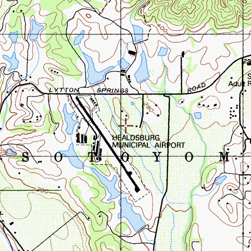 Topographic Map of Mazzocco Vineyards, CA