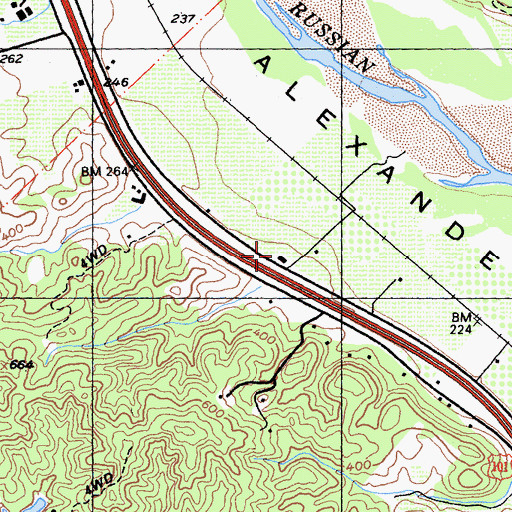 Topographic Map of Pastori Winery, CA