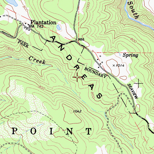 Topographic Map of Plantation Trail, CA
