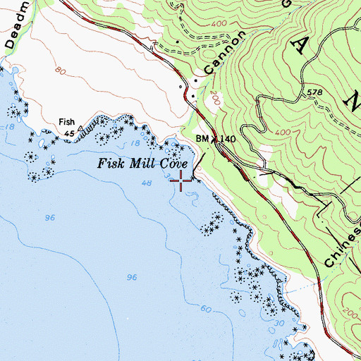 Topographic Map of Sentinel Rock, CA