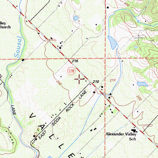 Topographic Map of Soda Rock Winery, CA