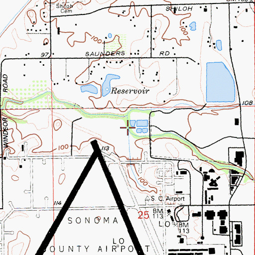 Topographic Map of Airport Wastewater Treatment Plant, CA