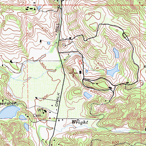 Topographic Map of Chalk Hill Winery, CA