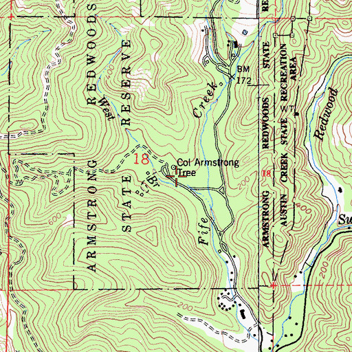 Topographic Map of Discovery Trail, CA