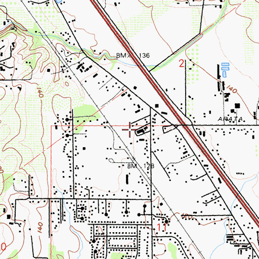 Topographic Map of First Baptist School, CA