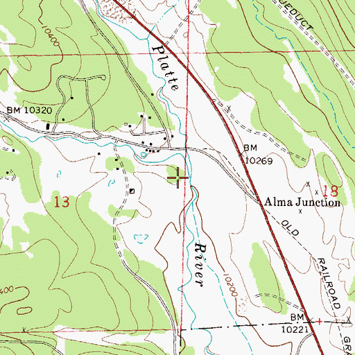Topographic Map of Mosquito Creek, CO