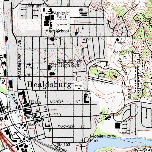 Topographic Map of Giorgi Park, CA