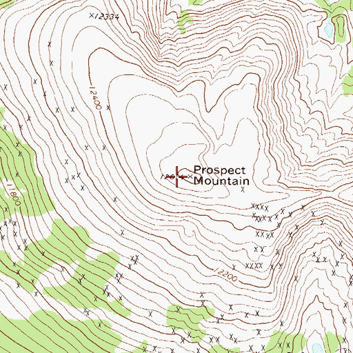 Topographic Map of Prospect Mountain, CO